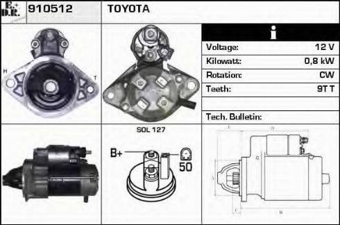 EDR 910512 - Стартер autosila-amz.com