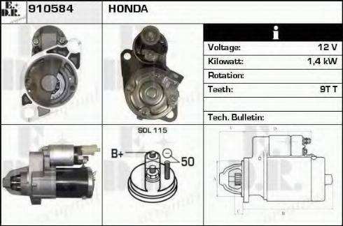 EDR 910584 - Стартер autosila-amz.com