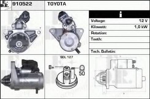 EDR 910522 - Стартер autosila-amz.com