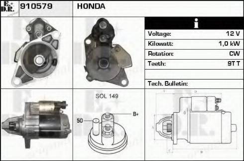 EDR 910579 - Стартер autosila-amz.com