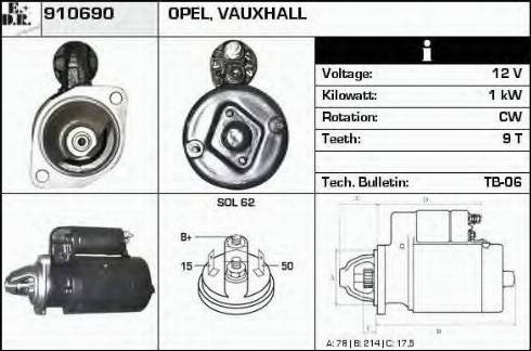 EDR 910690 - Стартер autosila-amz.com