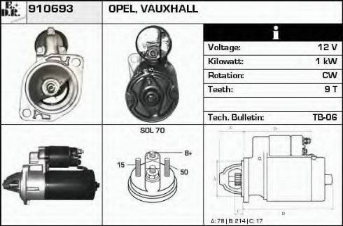 EDR 910693 - Стартер autosila-amz.com