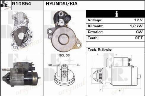 EDR 910654 - Стартер autosila-amz.com