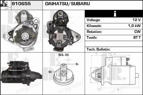 EDR 910655 - Стартер autosila-amz.com