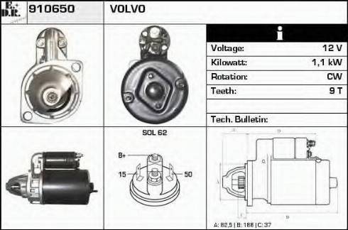 EDR 910650 - Стартер autosila-amz.com