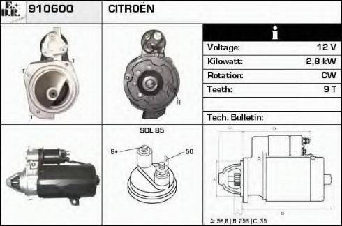 EDR 910600 - Стартер autosila-amz.com