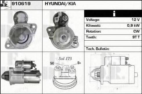 EDR 910619 - Стартер autosila-amz.com