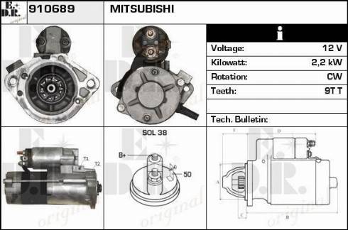 EDR 910689 - Стартер autosila-amz.com