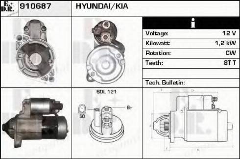 EDR 910687 - Стартер autosila-amz.com