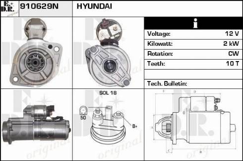 EDR 910629N - Стартер autosila-amz.com