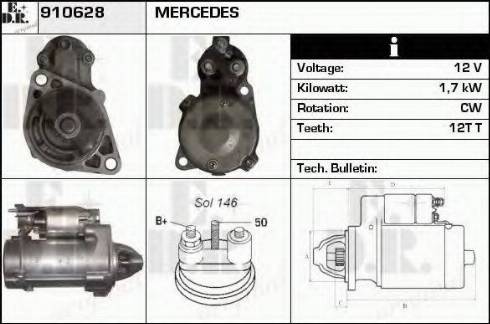 EDR 910628 - Стартер autosila-amz.com