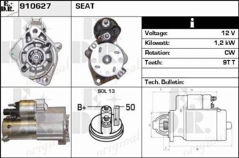 EDR 910627 - Стартер autosila-amz.com