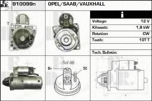 EDR 910099N - Стартер autosila-amz.com