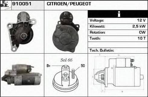 EDR 910051 - Стартер autosila-amz.com