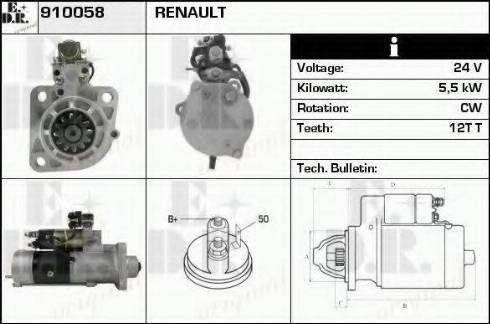 EDR 910058 - Стартер autosila-amz.com