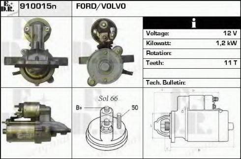 EDR 910015N - Стартер autosila-amz.com