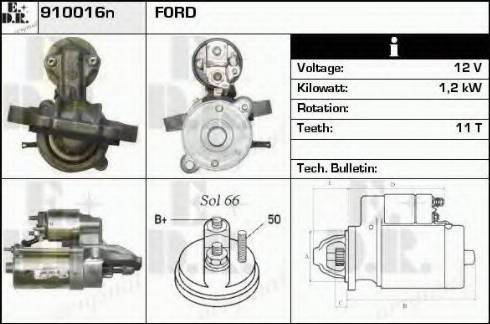 EDR 910016N - Стартер autosila-amz.com