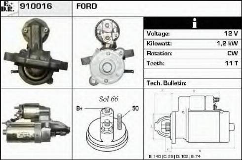 EDR 910016 - Стартер autosila-amz.com