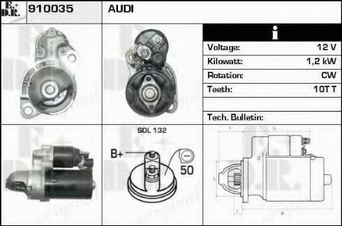 EDR 910035 - Стартер autosila-amz.com