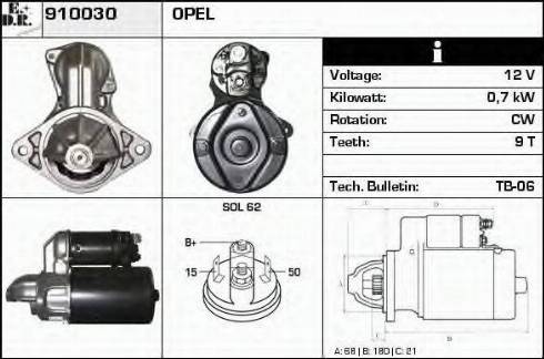 EDR 910030 - Стартер autosila-amz.com