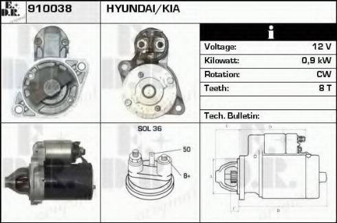 EDR 910038 - Стартер autosila-amz.com