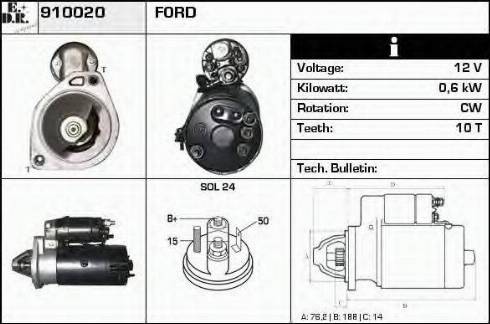 EDR 910020 - Стартер autosila-amz.com