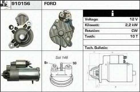 EDR 910156 - Стартер autosila-amz.com