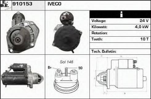 EDR 910153 - Стартер autosila-amz.com