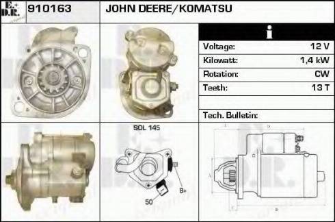 EDR 910163 - Стартер autosila-amz.com