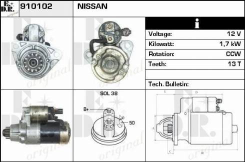 EDR 910102 - Стартер autosila-amz.com