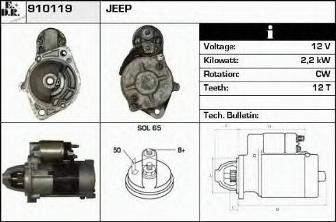 EDR 910119 - Стартер autosila-amz.com