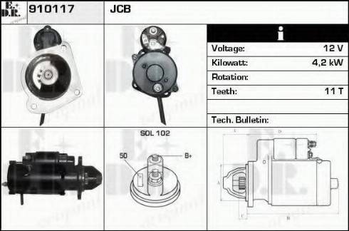 EDR 910117 - Стартер autosila-amz.com