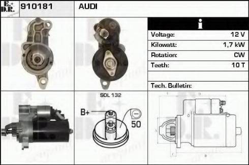 EDR 910181 - Стартер autosila-amz.com