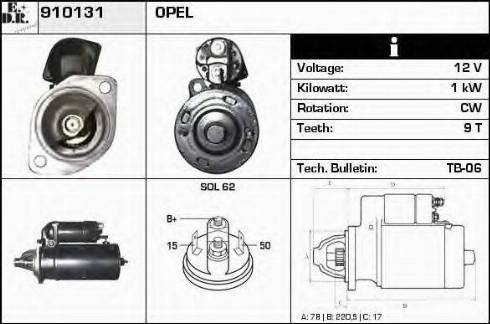 EDR 910131 - Стартер autosila-amz.com