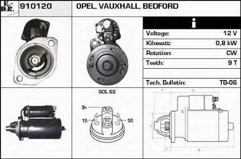 EDR 910120 - Стартер autosila-amz.com