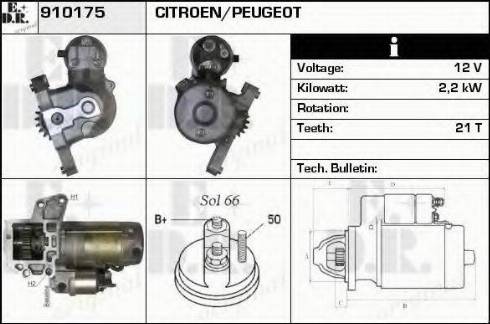 EDR 910175 - Стартер autosila-amz.com