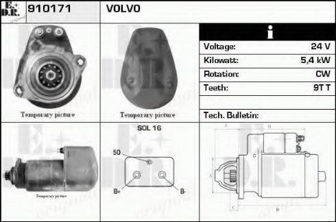 EDR 910171 - Стартер autosila-amz.com