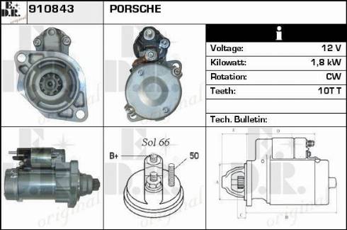 EDR 910843 - Стартер autosila-amz.com