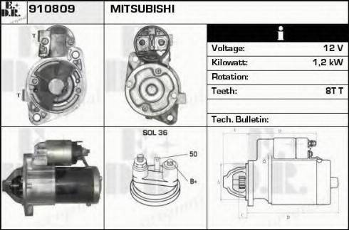 EDR 910809 - Стартер autosila-amz.com