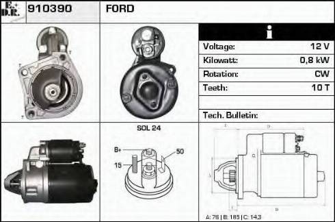 EDR 910390 - Стартер autosila-amz.com