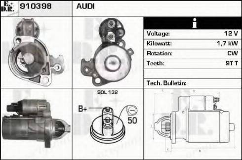 EDR 910398 - Стартер autosila-amz.com