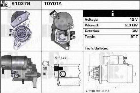 EDR 910379 - Стартер autosila-amz.com