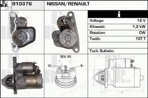 EDR 910376 - Стартер autosila-amz.com