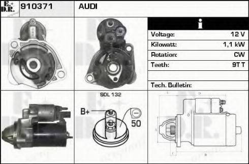 EDR 910371 - Стартер autosila-amz.com