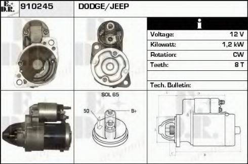 EDR 910245 - Стартер autosila-amz.com