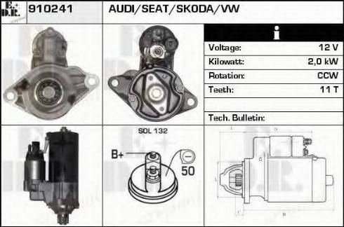 EDR 910241 - Стартер autosila-amz.com