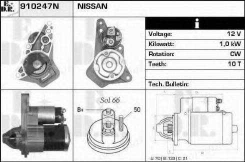 EDR 910247N - Стартер autosila-amz.com