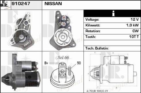 EDR 910247 - Стартер autosila-amz.com