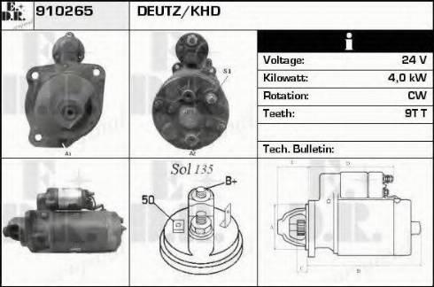 EDR 910265 - Стартер autosila-amz.com