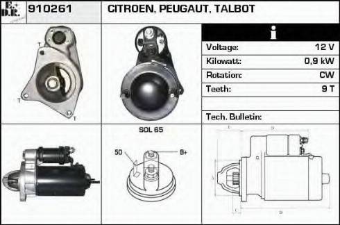 EDR 910261 - Стартер autosila-amz.com